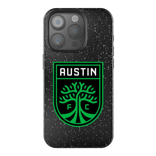 Austin FC Linen Black Bling Phone Case for Apple iPhone