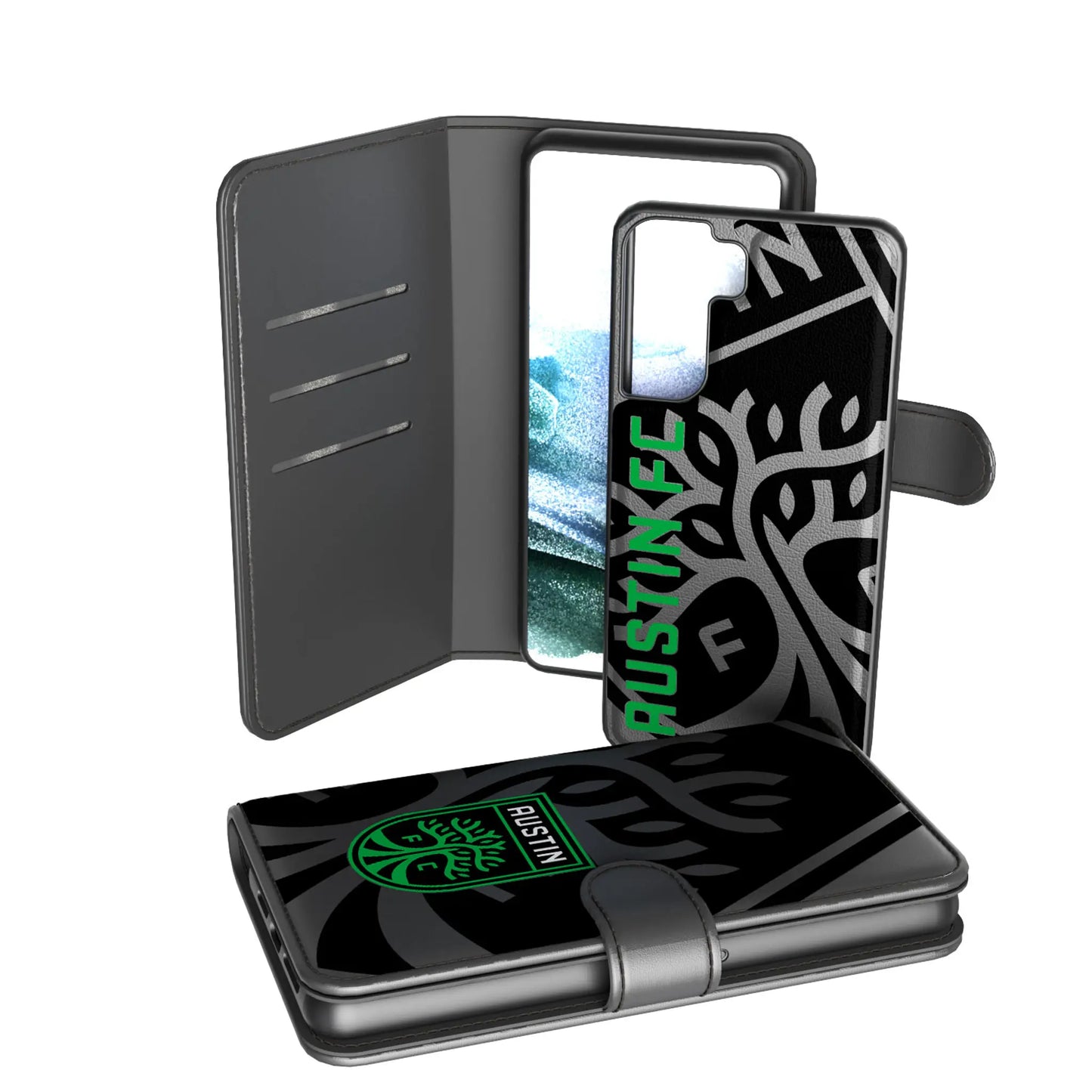 Austin FC Monocolor Tilt Wallet Phone Case for Apple iPhone
