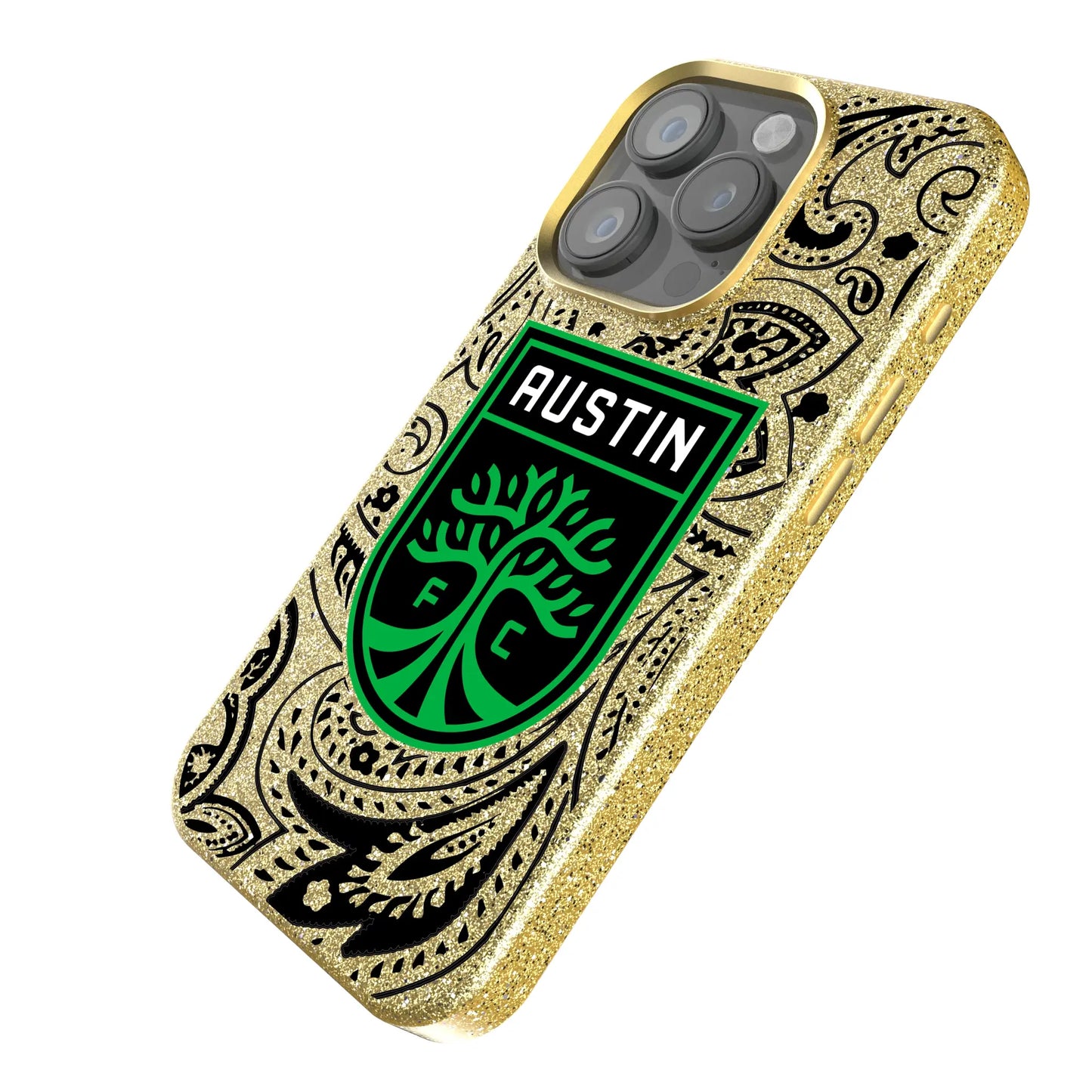 Austin FC Paisley Bling Phone Case for Apple iPhone