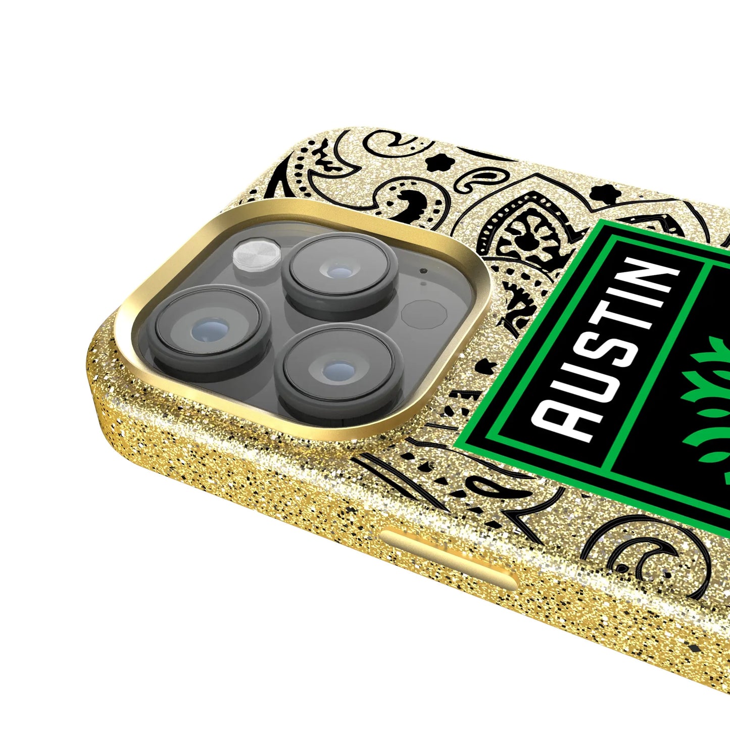 Austin FC Paisley Bling Phone Case for Apple iPhone