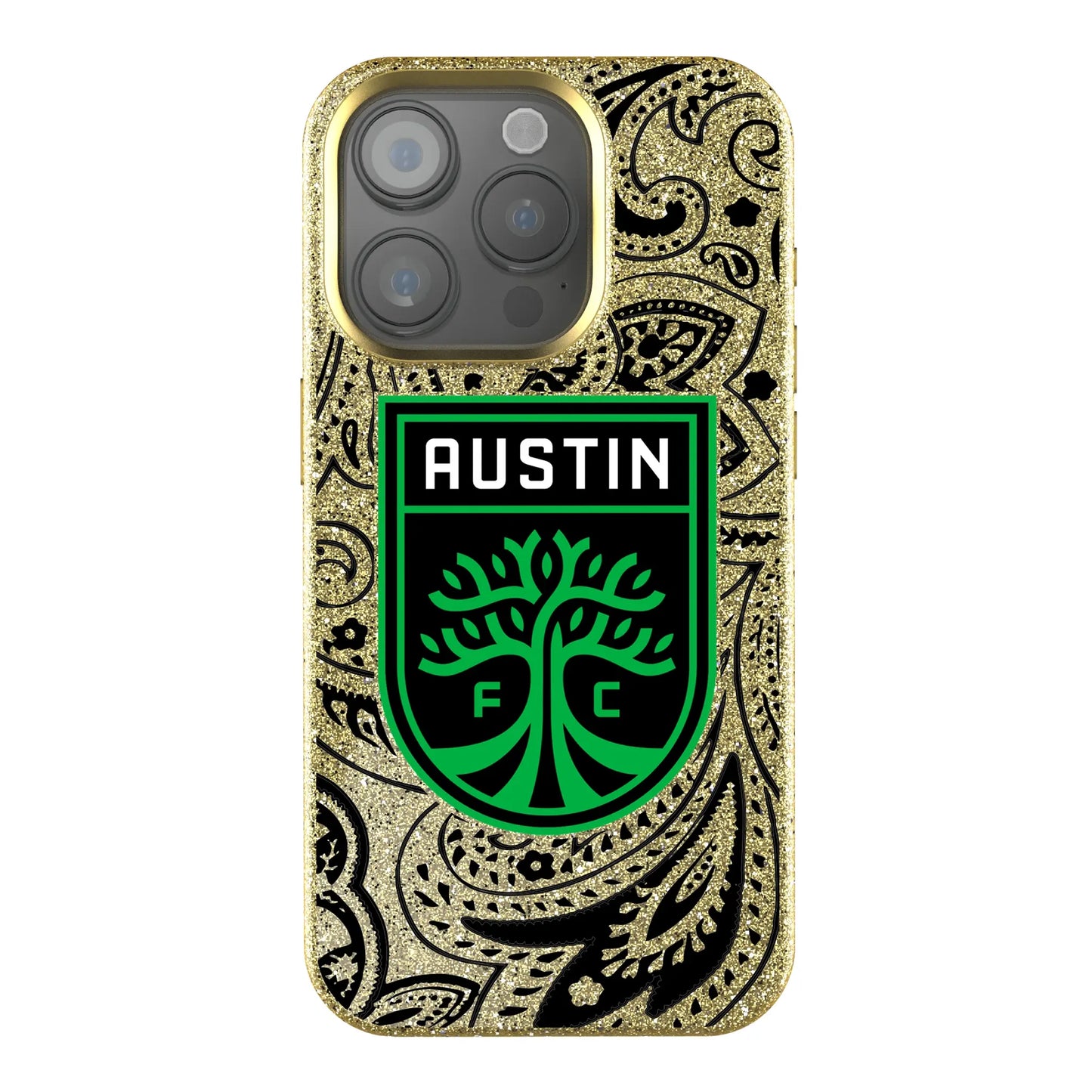 Austin FC Paisley Bling Phone Case for Apple iPhone