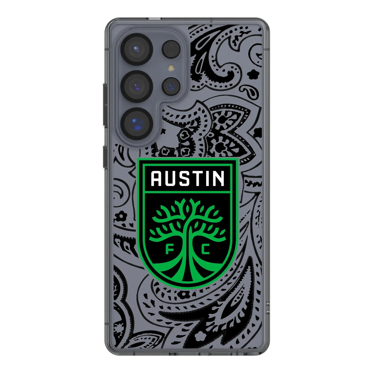 Austin FC Paisley Clear Phone Case for Samsung Galaxy