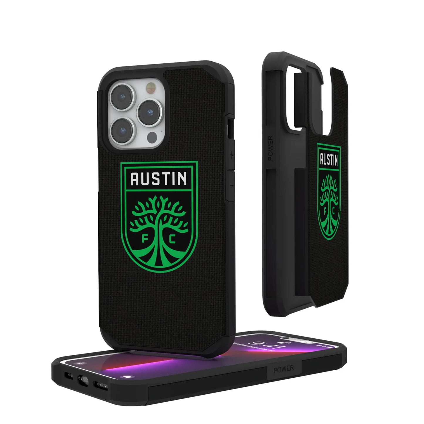 Austin FC Solid Rugged Phone Case for Apple iPhone