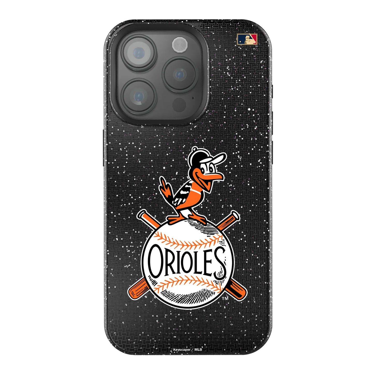 Baltimore Orioles 1954-1963 - Cooperstown Collection Linen Black Bling Phone Case for Apple iPhone