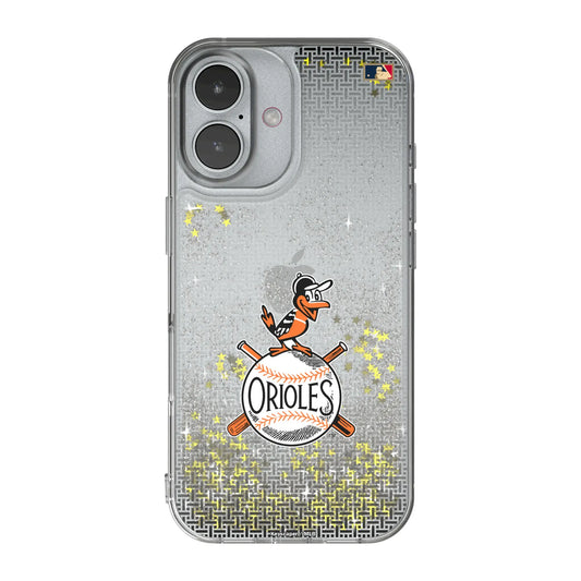 Baltimore Orioles 1954-1963 - Cooperstown Collection Linen Glitter Phone Case for Apple iPhone