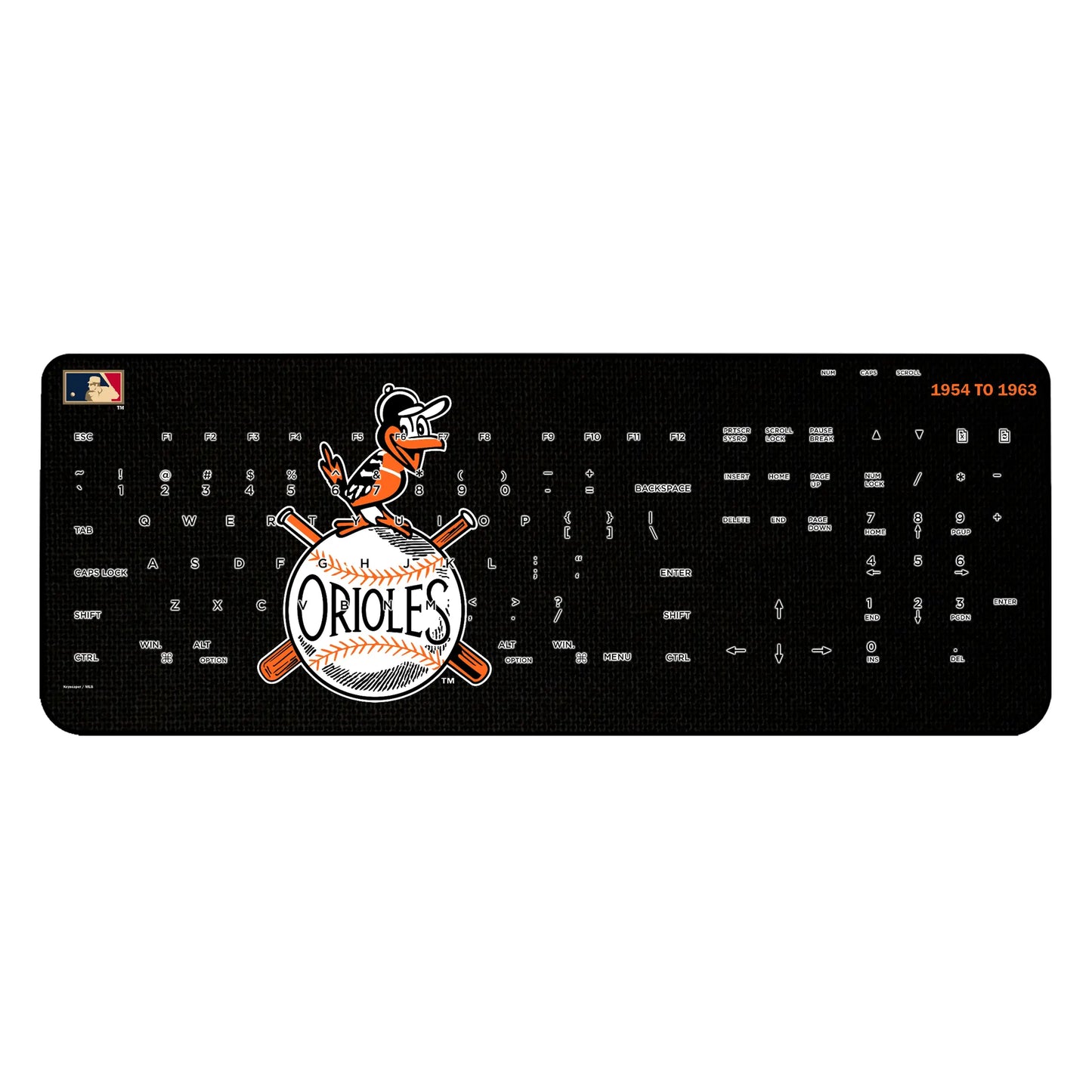 Baltimore Orioles 1954-1963 - Cooperstown Collection Solid Wireless USB Keyboard