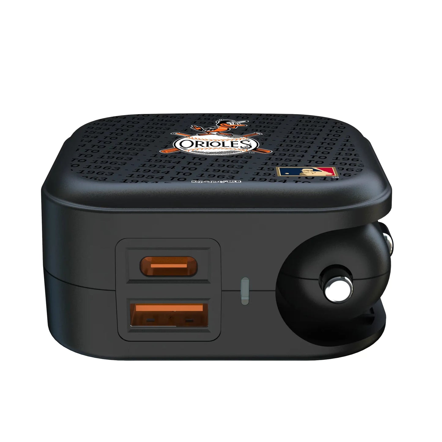 Baltimore Orioles 1954-1963 - Cooperstown Collection Text Backdrop 2 in 1 USB A/C Charger