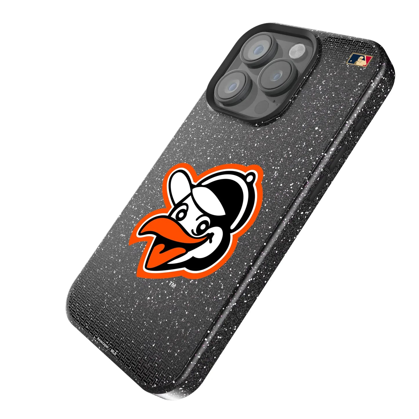 Baltimore Orioles 1955 - Cooperstown Collection Linen Black Bling Phone Case for Apple iPhone