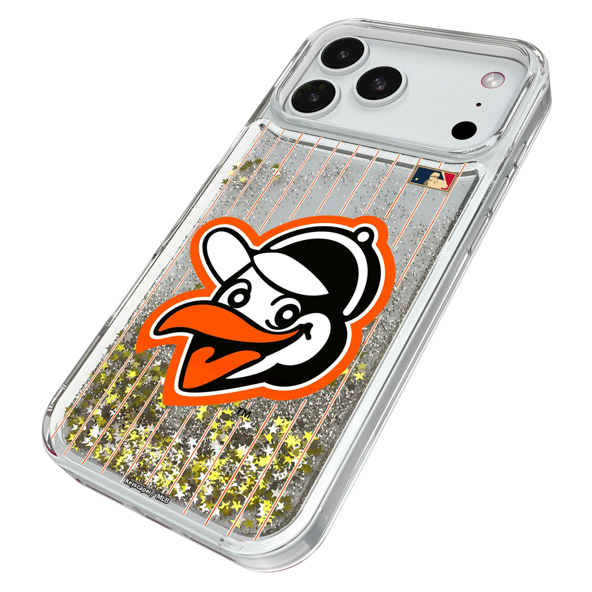 Baltimore Orioles 1955 - Cooperstown Collection Pinstripe Glitter Phone Case for Apple iPhone