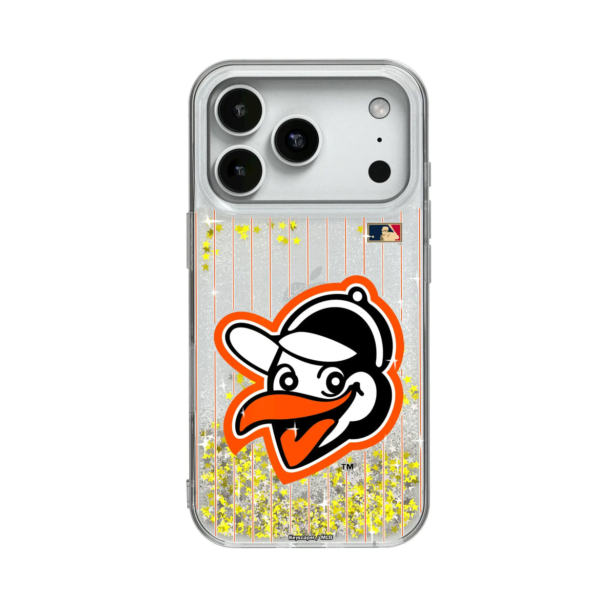Baltimore Orioles 1955 - Cooperstown Collection Pinstripe Glitter Phone Case for Apple iPhone