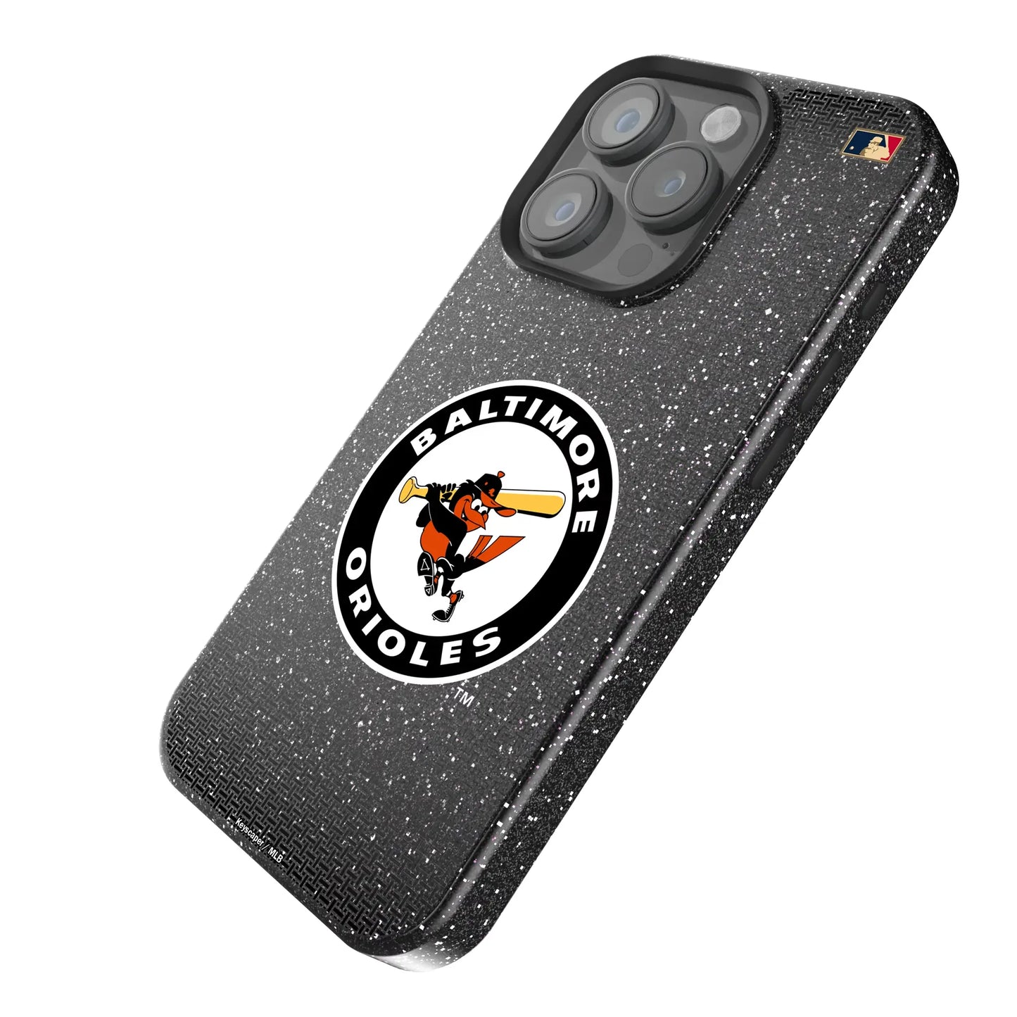 Baltimore Orioles 1966-1969 - Cooperstown Collection Linen Black Bling Phone Case for Apple iPhone