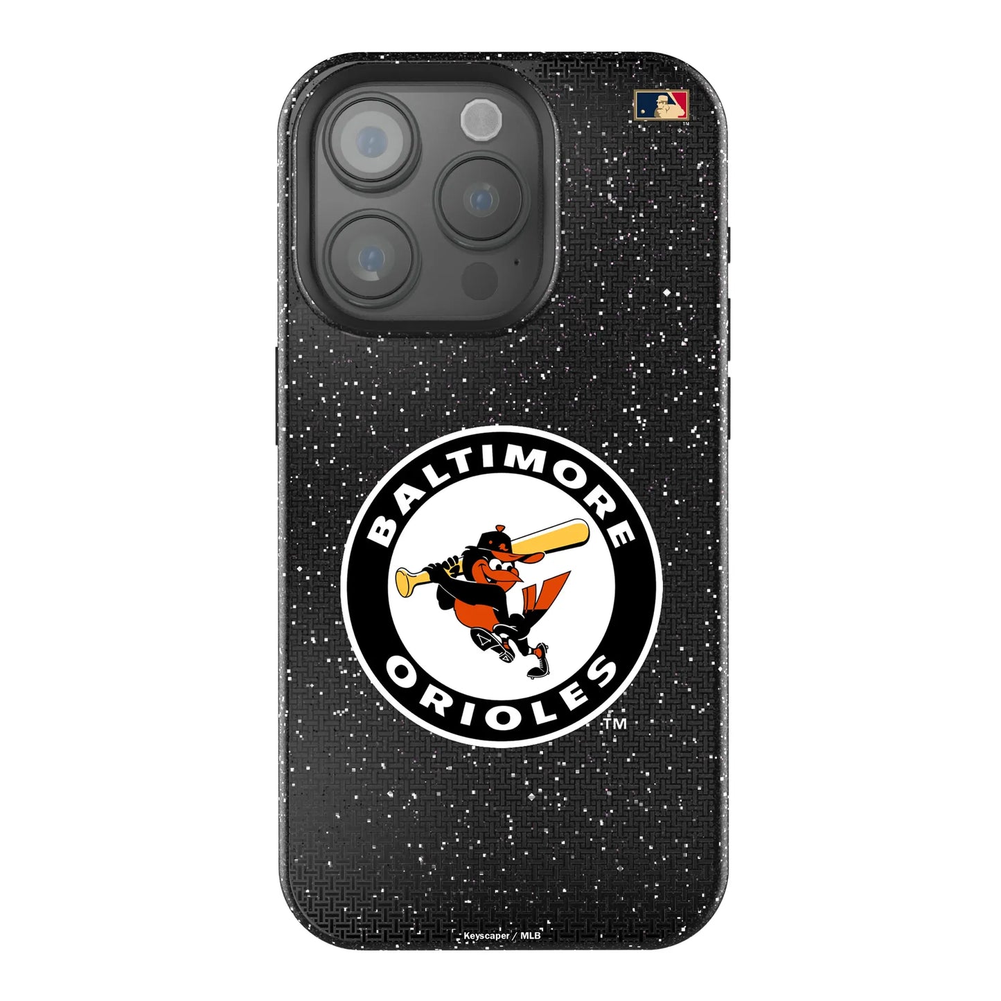 Baltimore Orioles 1966-1969 - Cooperstown Collection Linen Black Bling Phone Case for Apple iPhone