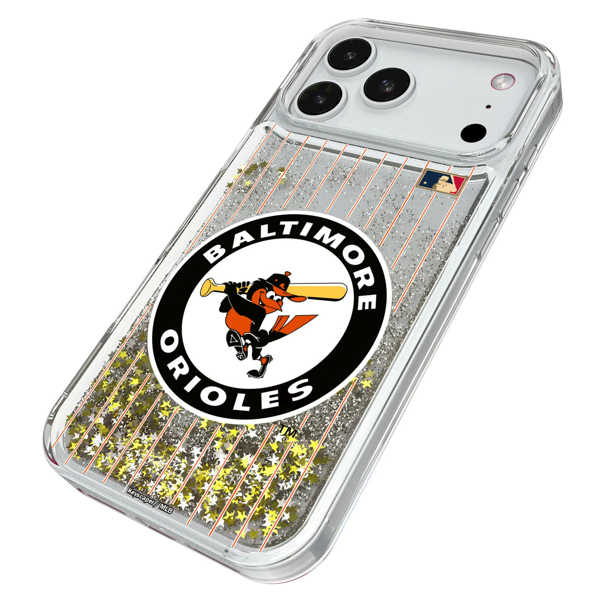 Baltimore Orioles 1966-1969 - Cooperstown Collection Pinstripe Glitter Phone Case for Apple iPhone