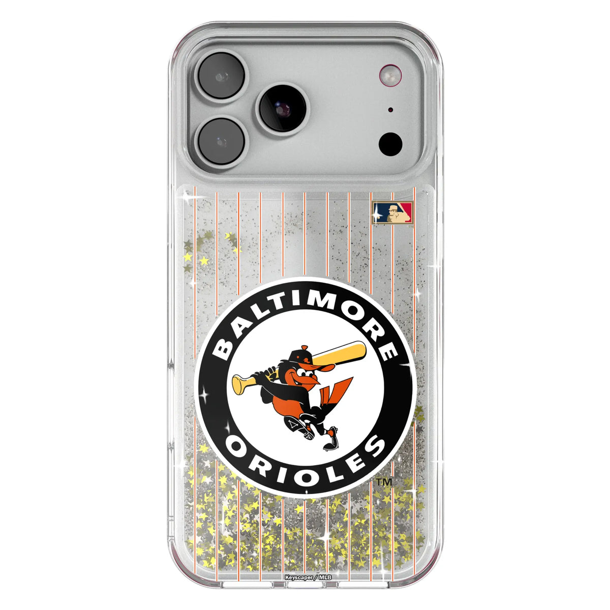 Baltimore Orioles 1966-1969 - Cooperstown Collection Pinstripe Glitter Phone Case for Apple iPhone