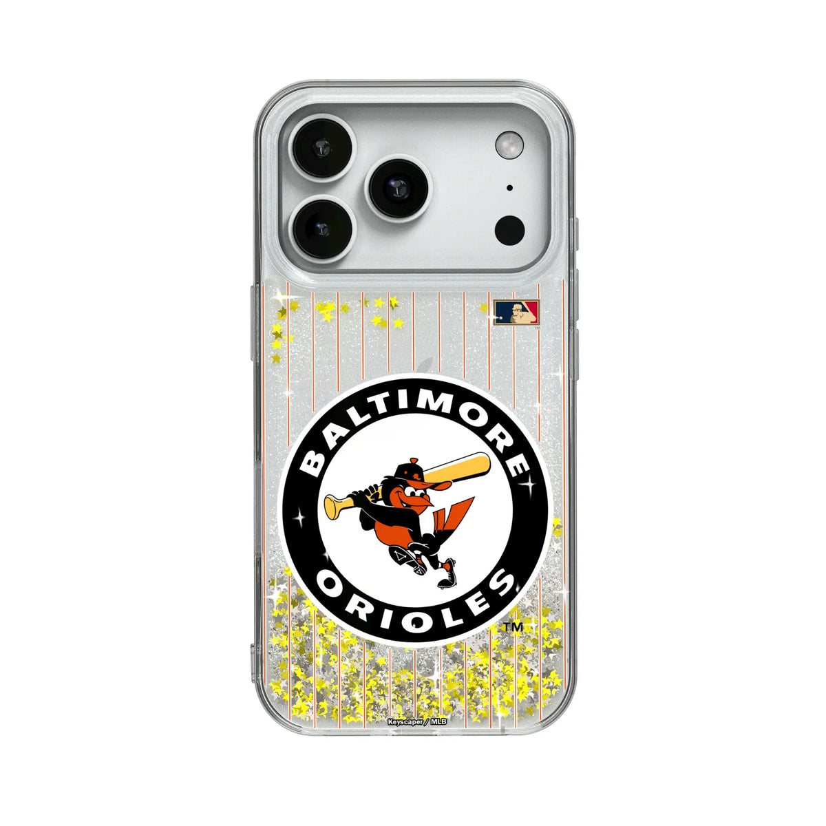 Baltimore Orioles 1966-1969 - Cooperstown Collection Pinstripe Glitter Phone Case for Apple iPhone