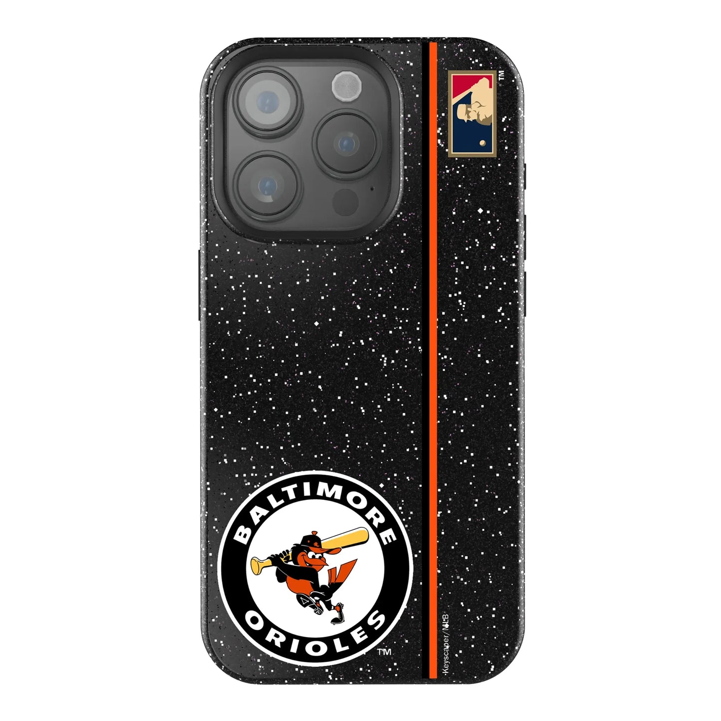 Baltimore Orioles 1966-1969 - Cooperstown Collection Sidebar Black Bling Phone Case for Apple iPhone