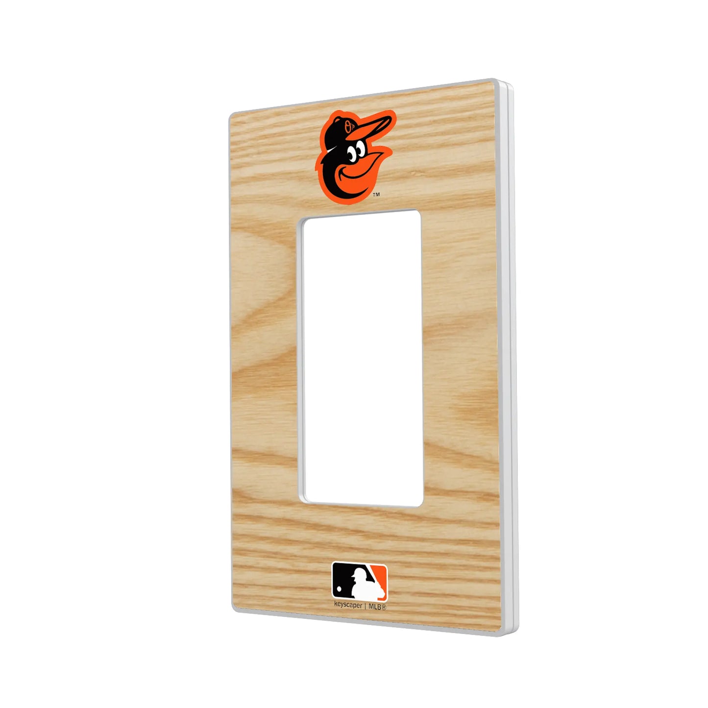 Baltimore Orioles Baseball Bat Hidden-Screw Light Switch Plate