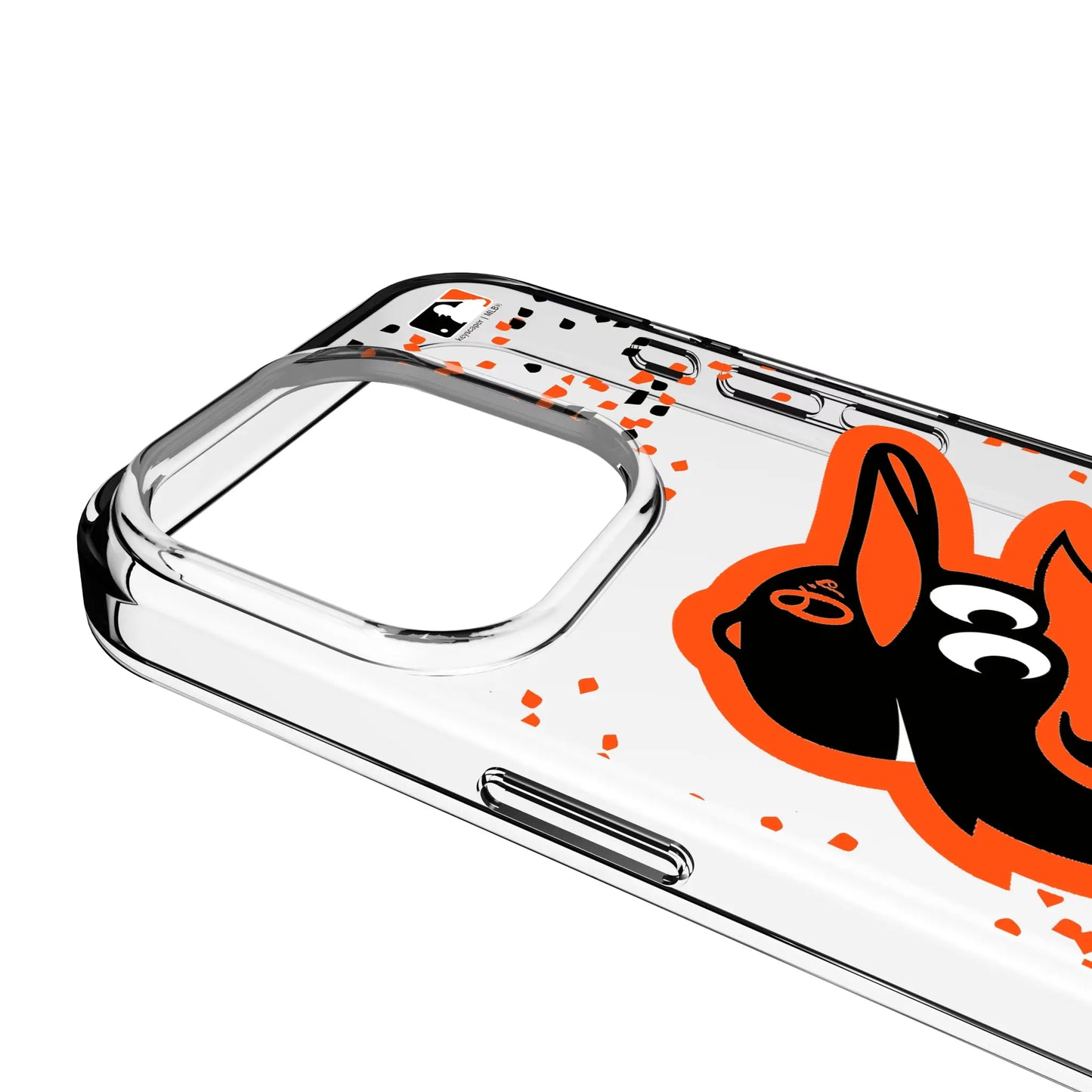 Baltimore Orioles Confetti Clear Phone Case for Apple iPhone