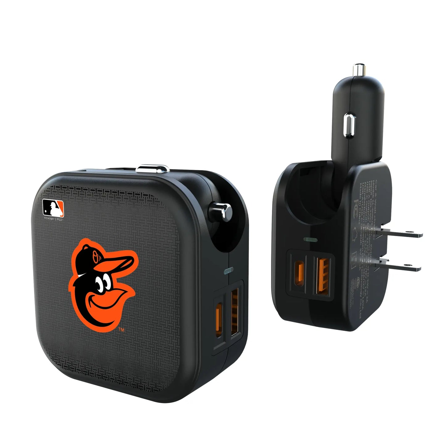 Baltimore Orioles Linen 2 in 1 USB A/C Charger