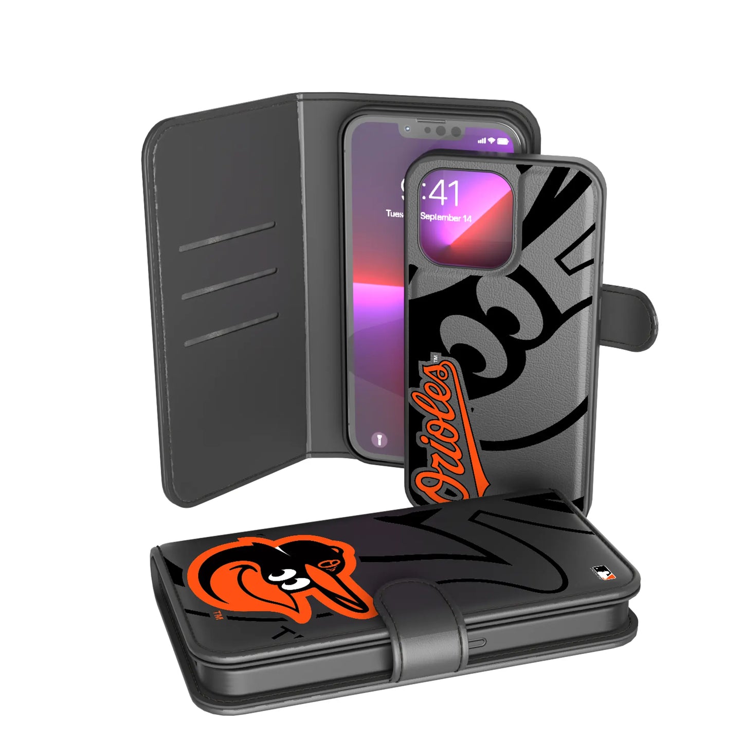 Baltimore Orioles Monocolor Tilt Wallet Phone Case for Apple iPhone