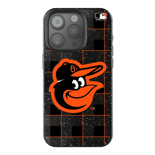 Baltimore Orioles Plaid Black Bling Phone Case for Apple iPhone