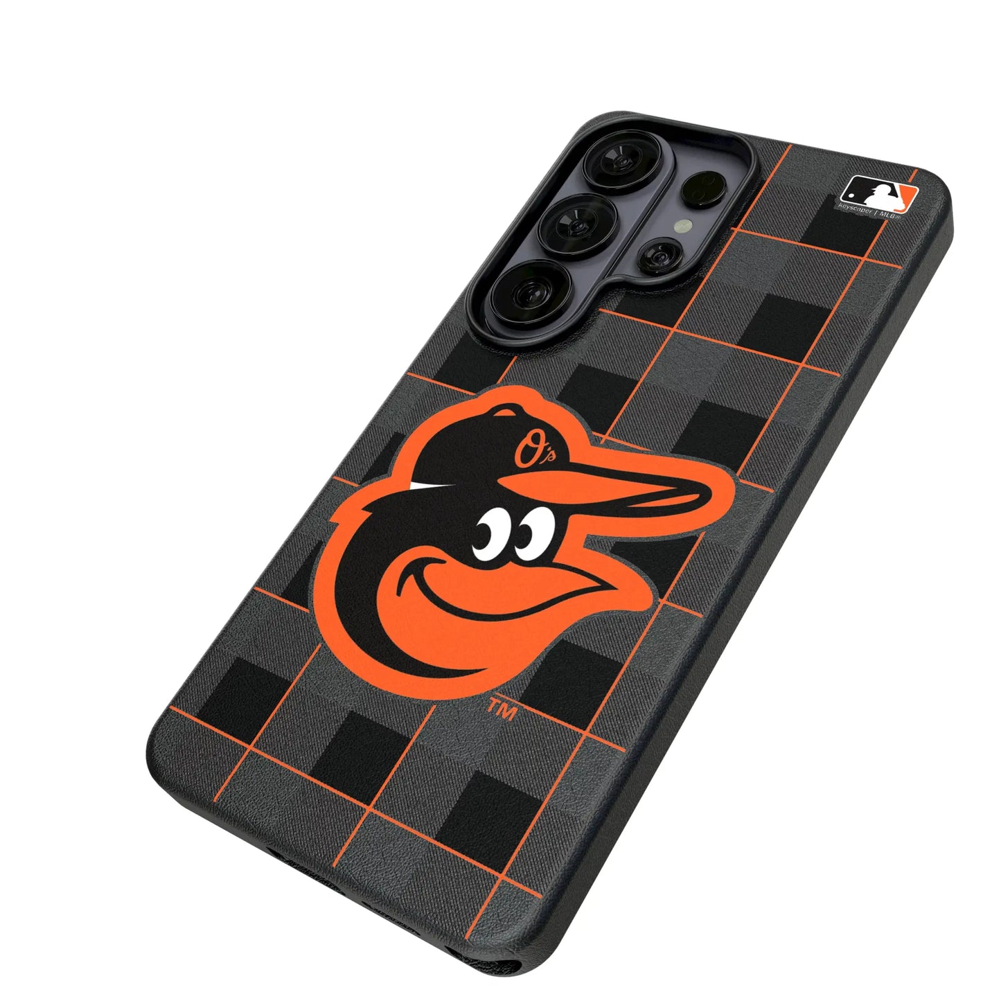 Baltimore Orioles Plaid MagSafe Compatible Phone Case for Samsung Galaxy