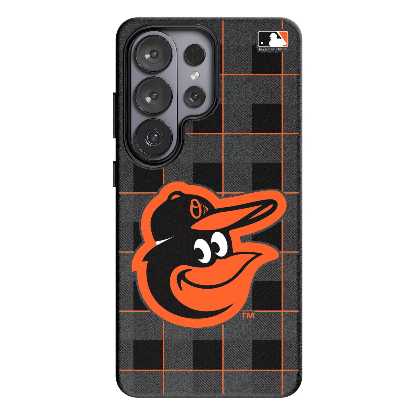 Baltimore Orioles Plaid MagSafe Compatible Phone Case for Samsung Galaxy