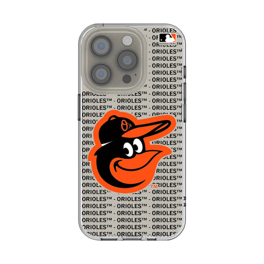 Baltimore Orioles Text Backdrop Clear Phone Case for Apple iPhone