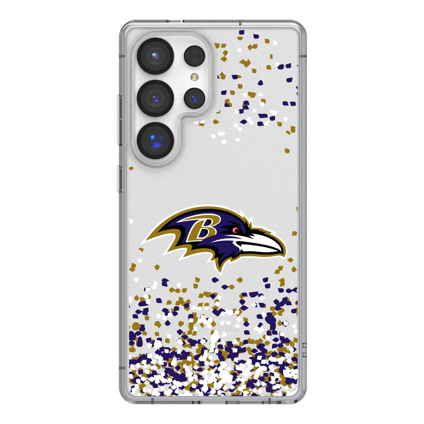 Baltimore Ravens Confetti Clear Phone Case for Samsung Galaxy
