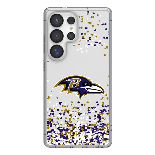 Baltimore Ravens Confetti Clear Phone Case for Samsung Galaxy