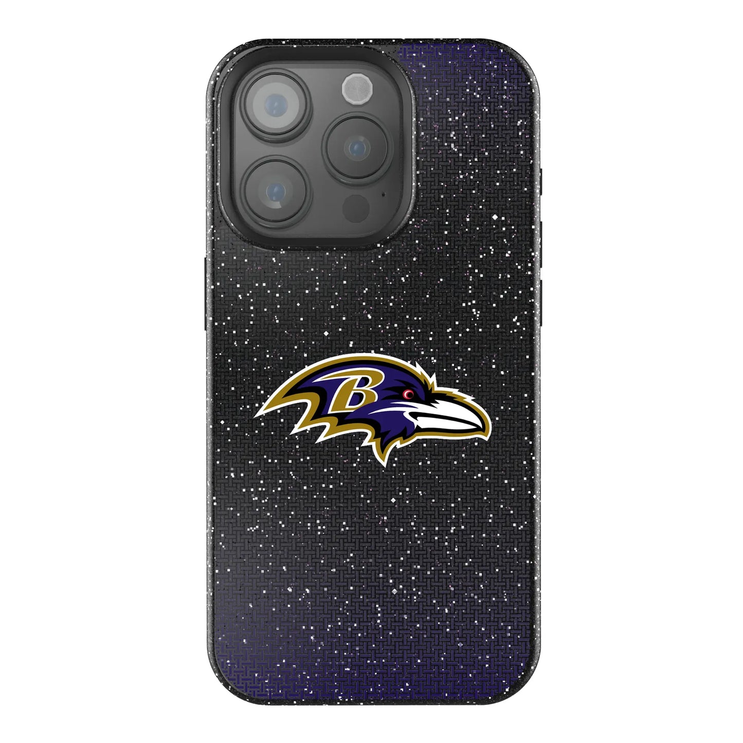 Baltimore Ravens Linen Black Bling Phone Case for Apple iPhone