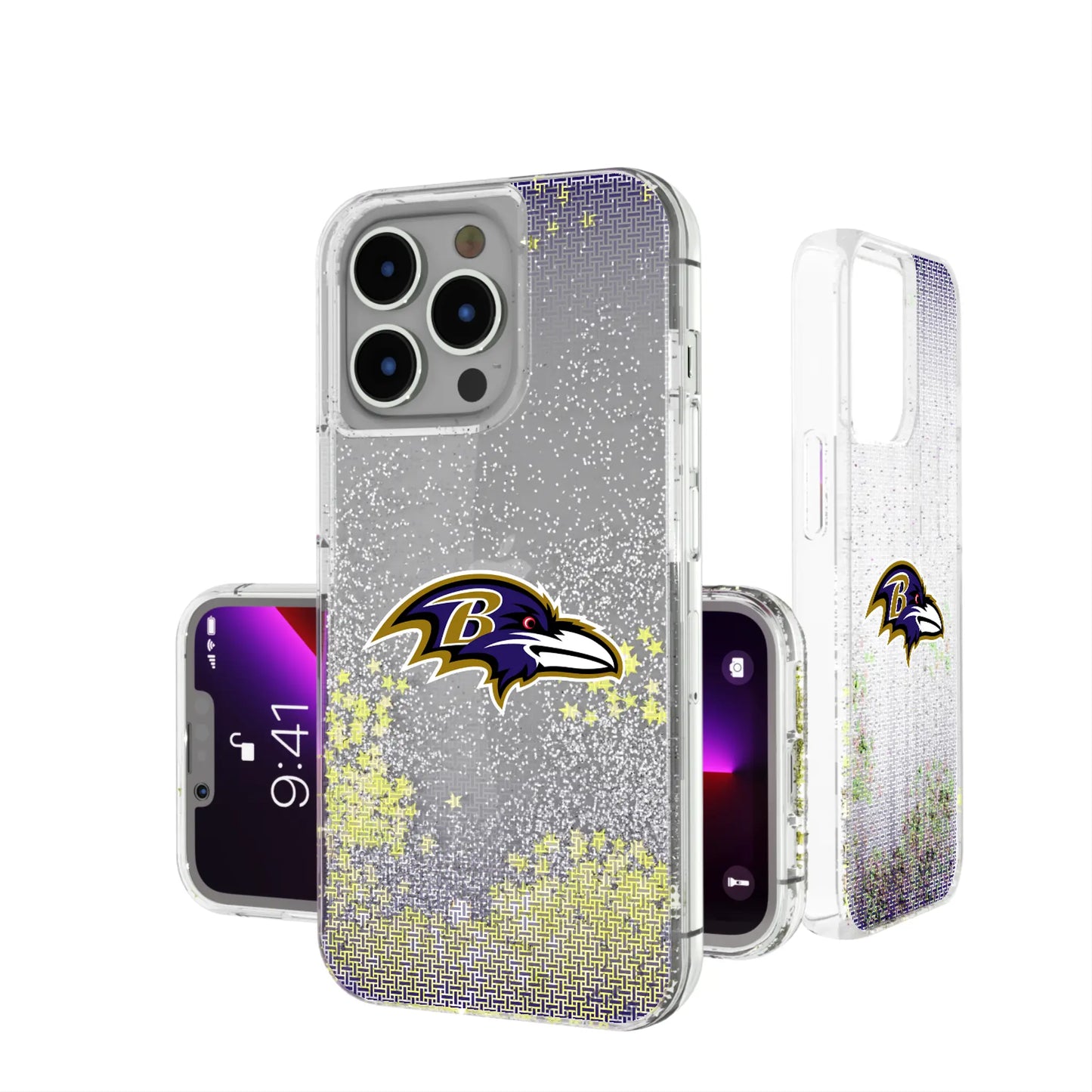 Baltimore Ravens Linen Glitter Phone Case for Apple iPhone
