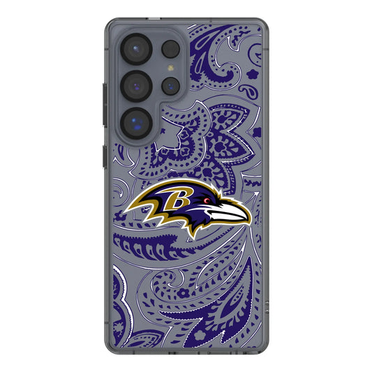 Baltimore Ravens Paisley Clear Phone Case for Samsung Galaxy