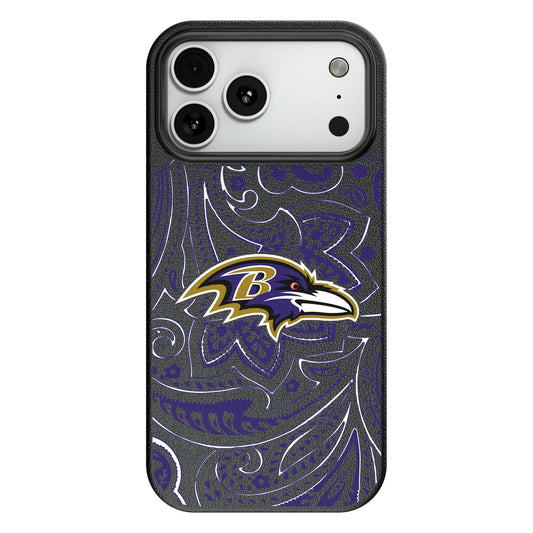 Baltimore Ravens Paisley MagSafe Compatible Phone Case for Apple iPhone