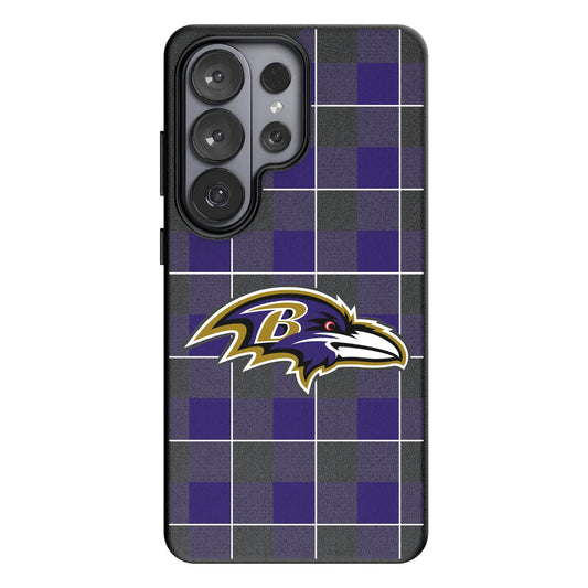 Baltimore Ravens Plaid MagSafe Compatible Phone Case for Samsung Galaxy
