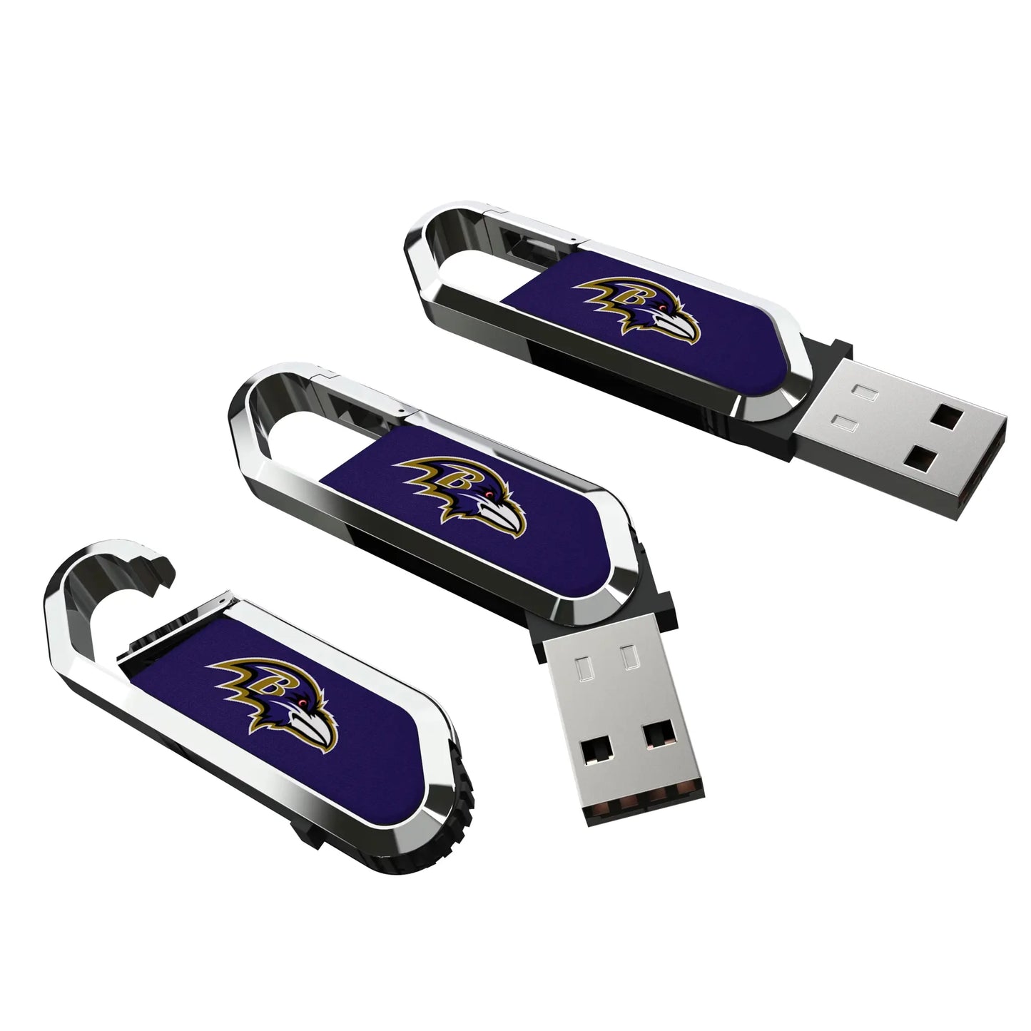 Baltimore Ravens Solid USB 64GB Clip Style Flash Drive