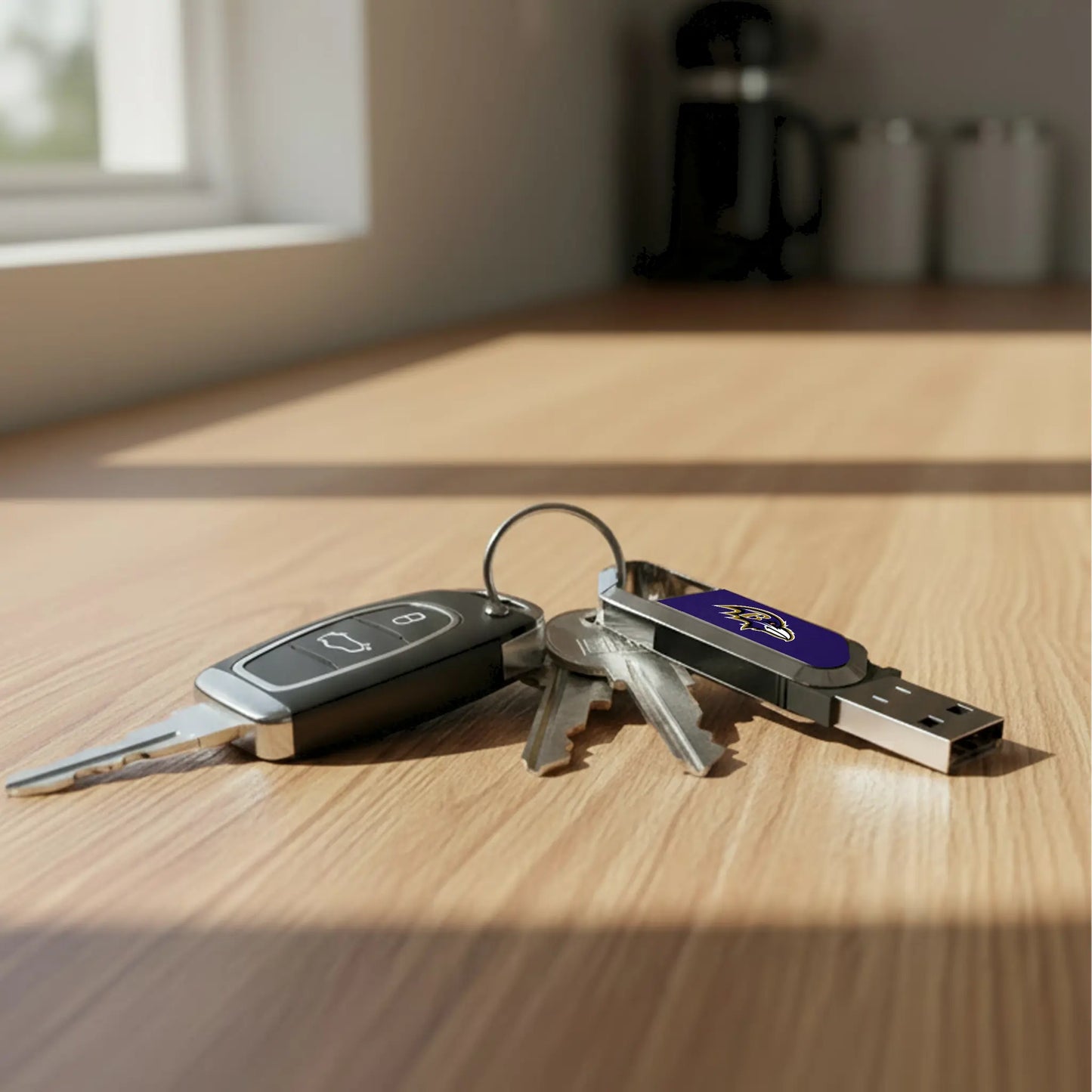 Baltimore Ravens Solid USB 64GB Clip Style Flash Drive