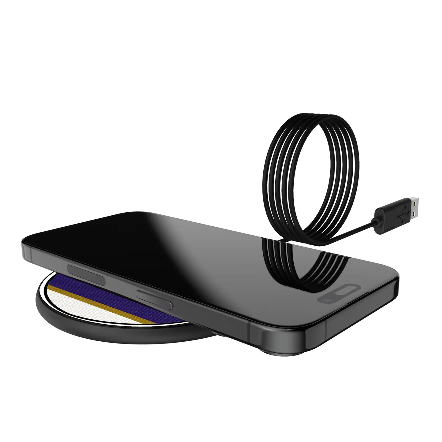 Baltimore Ravens Stripe 15-Watt Wireless Charger