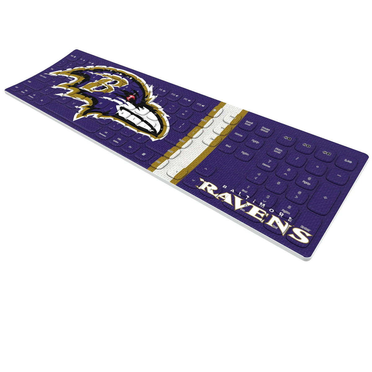 Baltimore Ravens Stripe Curved Wireless Keyboard