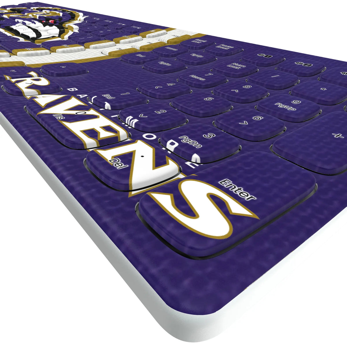 Baltimore Ravens Stripe Curved Wireless Keyboard