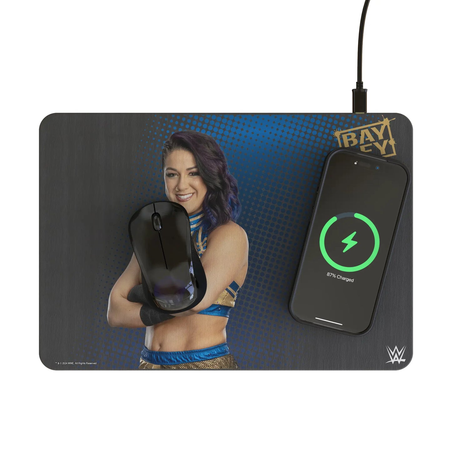 Bayley Superstar 15-Watt Wireless Charger and Mouse Pad