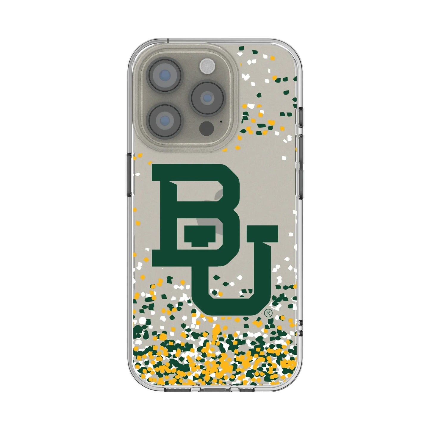 Baylor University Bears Confetti Clear Phone Case for Apple iPhone