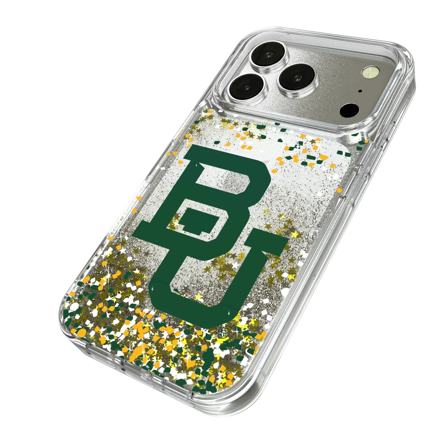 Baylor University Bears Confetti Glitter Phone Case for Apple iPhone