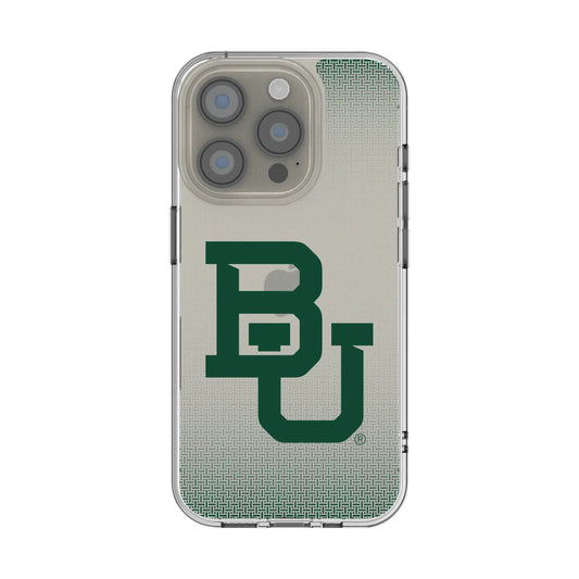 Baylor University Bears Linen Clear Phone Case for Apple iPhone