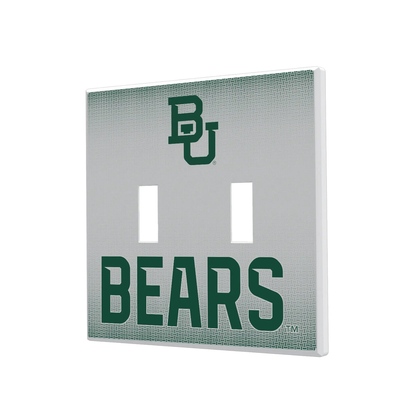 Baylor University Bears Linen Hidden-Screw Light Switch Plate