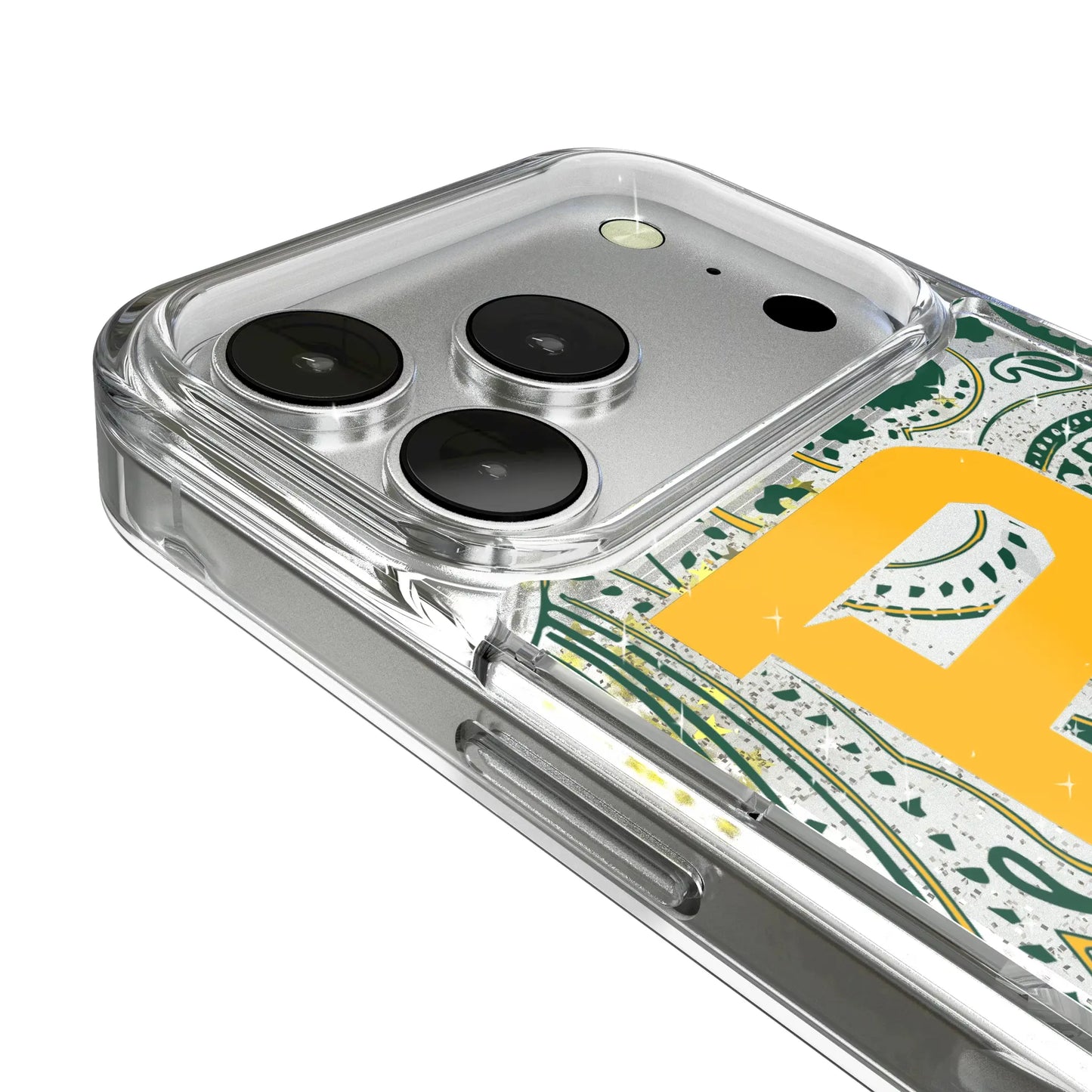 Baylor University Bears Paisley Glitter Phone Case for Apple iPhone