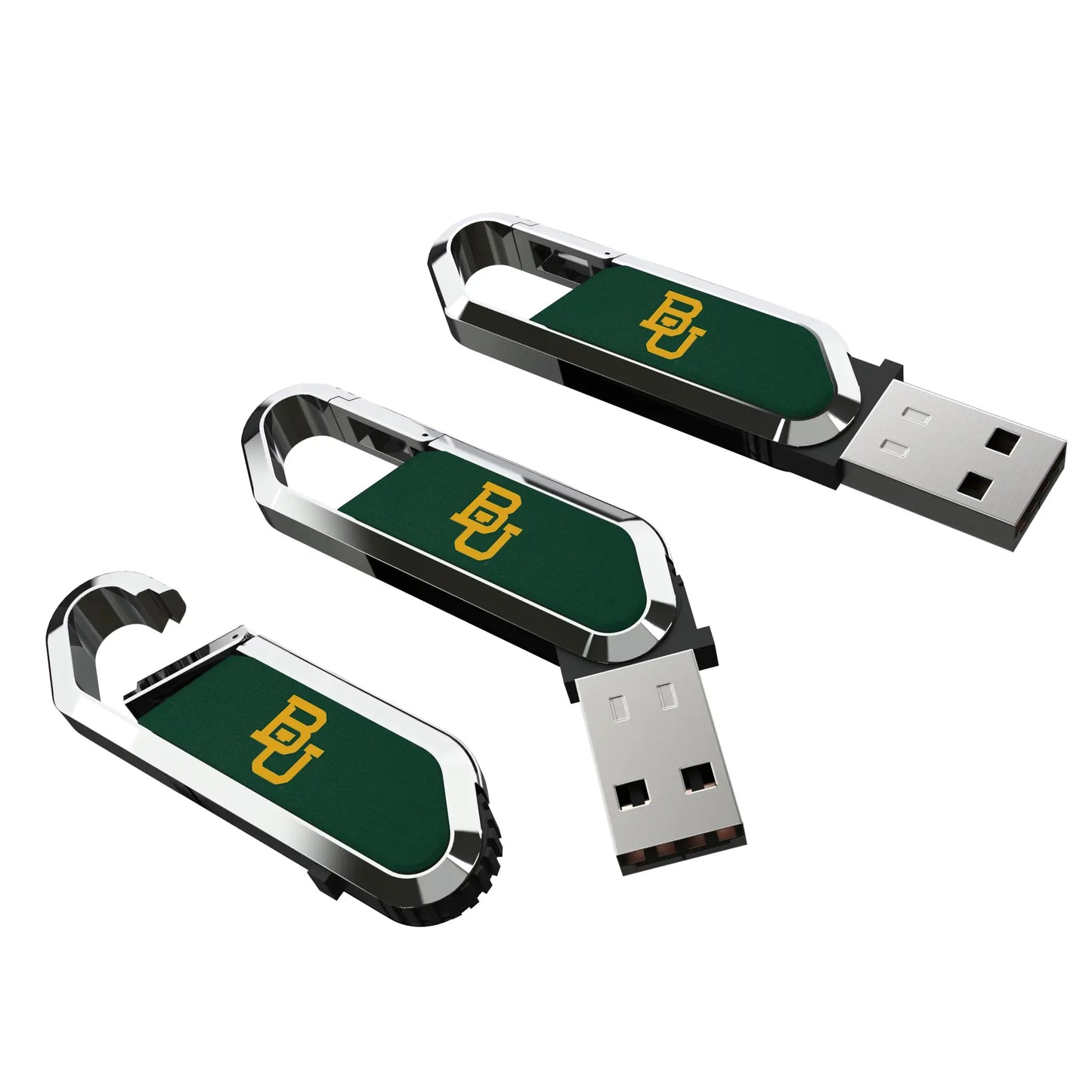 Baylor University Bears Solid USB 64GB Clip Style Flash Drive