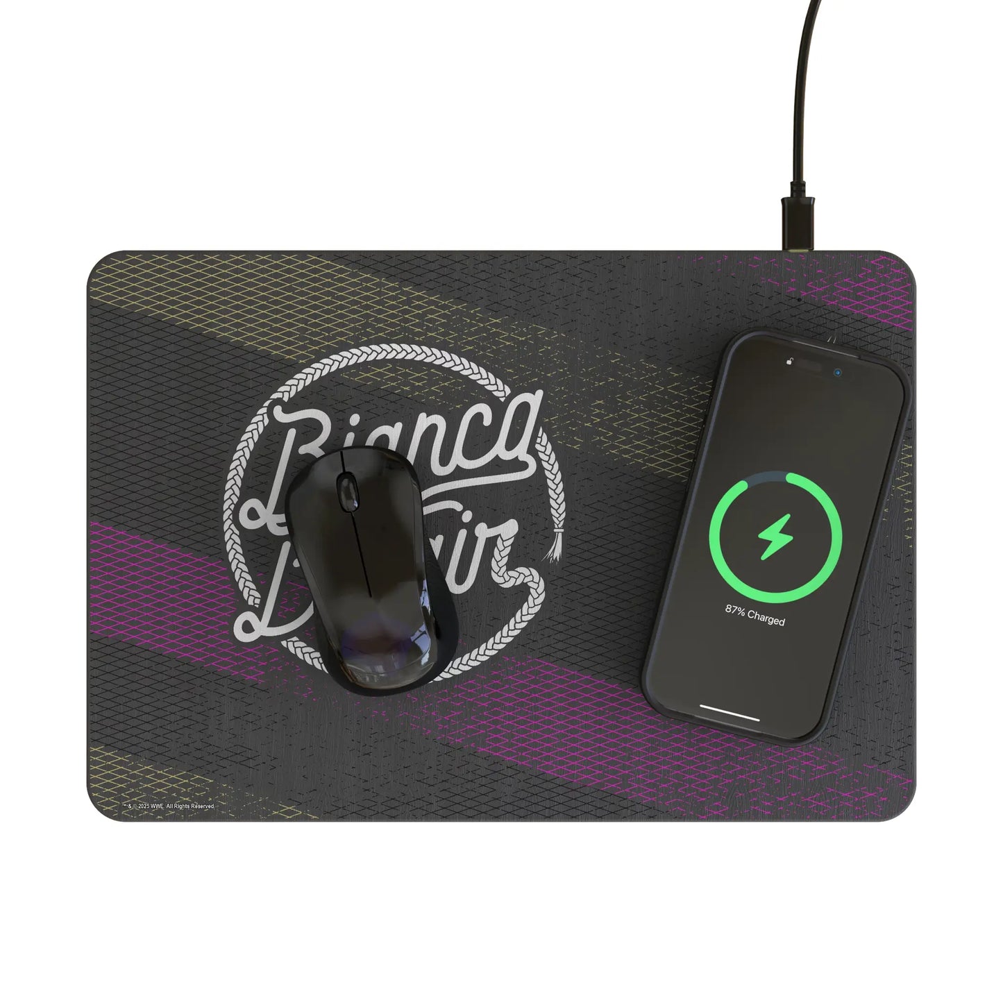 Bianca Belair Steel 15-Watt Wireless Charger and Mouse Pad