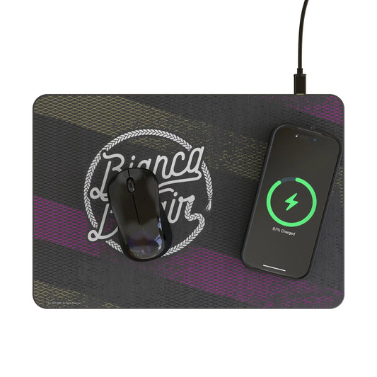 Bianca Belair Steel 15-Watt Wireless Charger and Mouse Pad