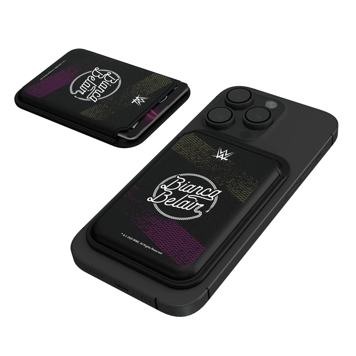 Bianca Belair Steel Black Magnetic Credit Card Wallet